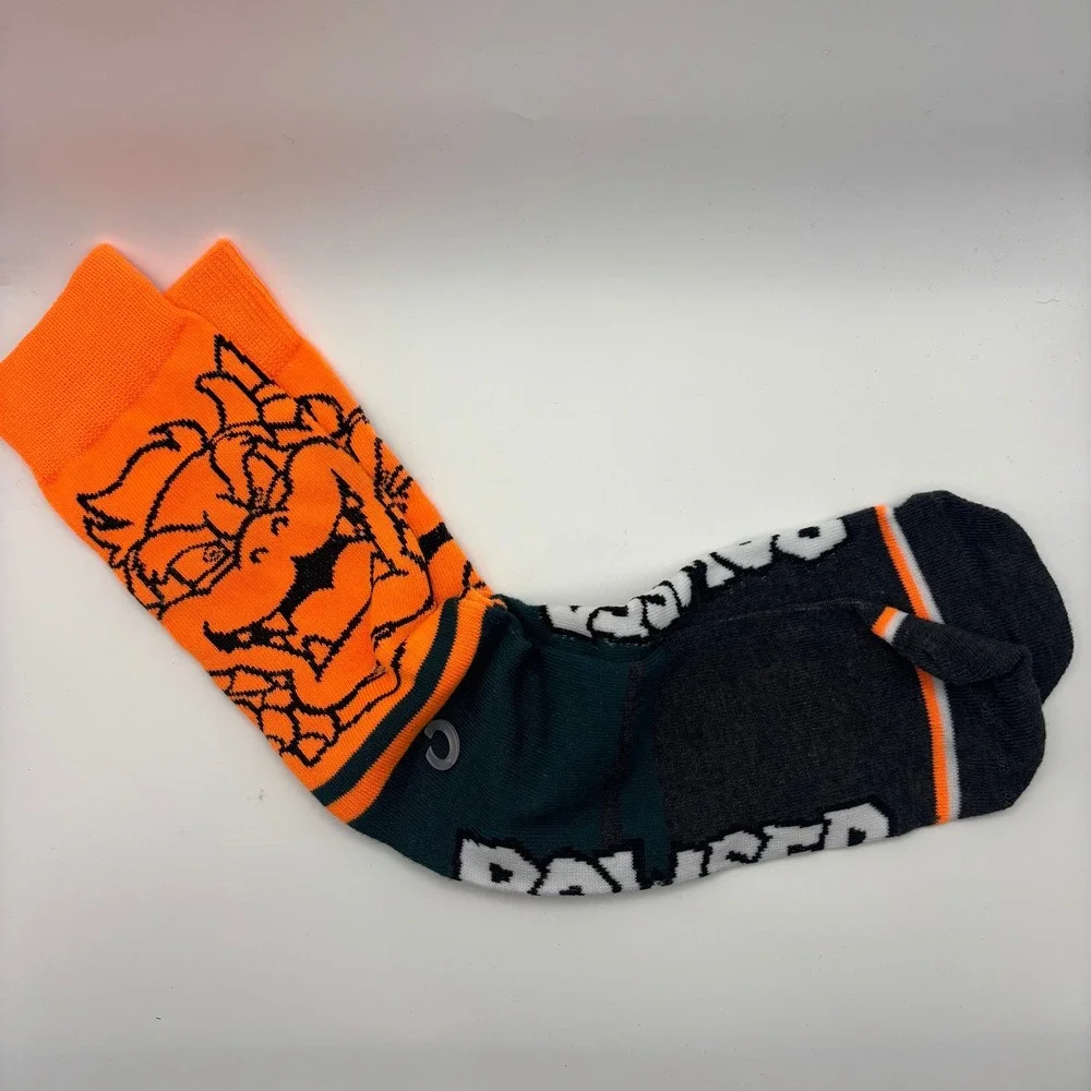 Nintendo Super Mario Bowser Adult Crew Socks Orange Black 2021